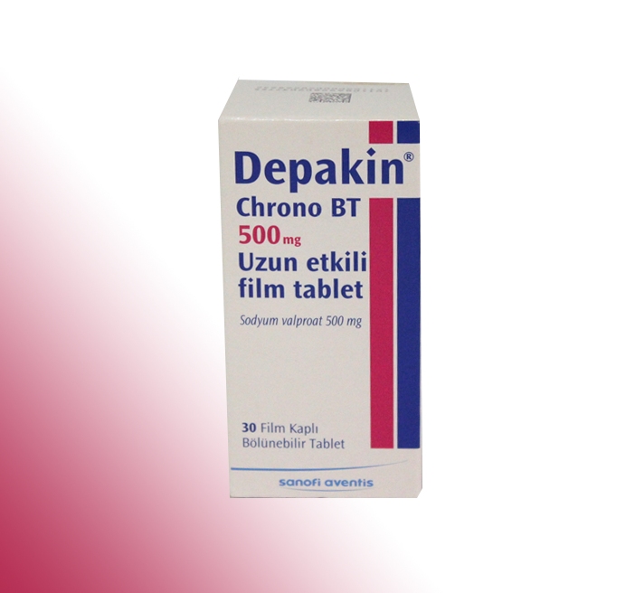 DEPAKIN CHRONO BT 500 mg uzun etkili 30 film tablet kutusunun resmi