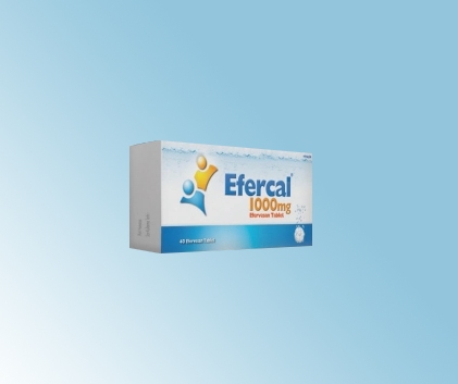 EFERCAL 1000 mg 30 efervesan tablet kutusunun resmi