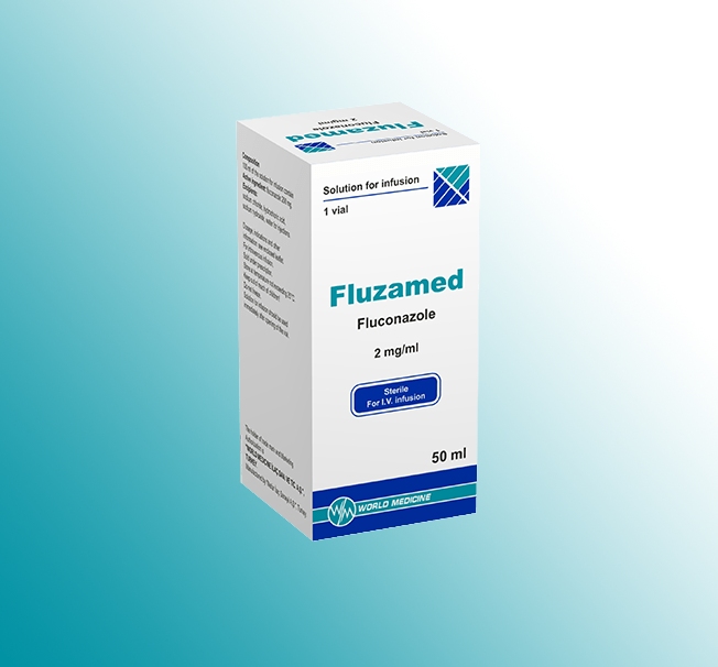 FLUZAMED 2 mg/ml I.V. infüzyon için çözelti içeren flakon (1 flakon) kutusunun resmi