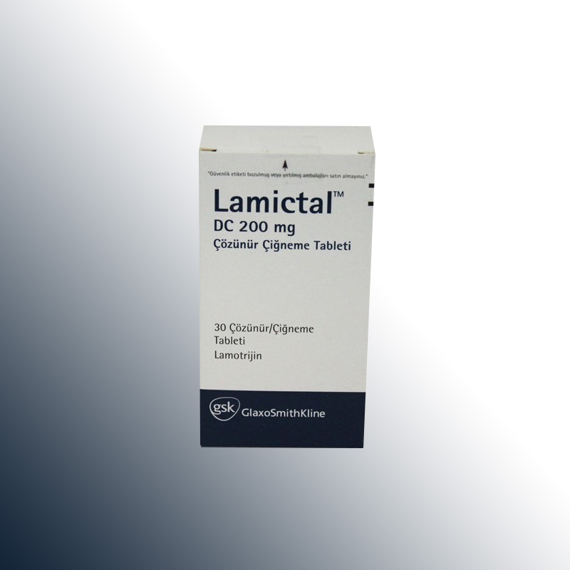LAMICTAL DC 200 mg çözünür 30 çiğneme tableti kutusunun resmi