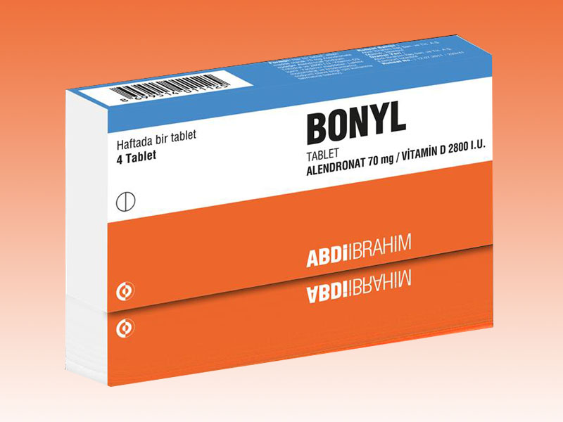 BONYL 70 mg/2800 I.U. 4 tablet kutusunun resmi