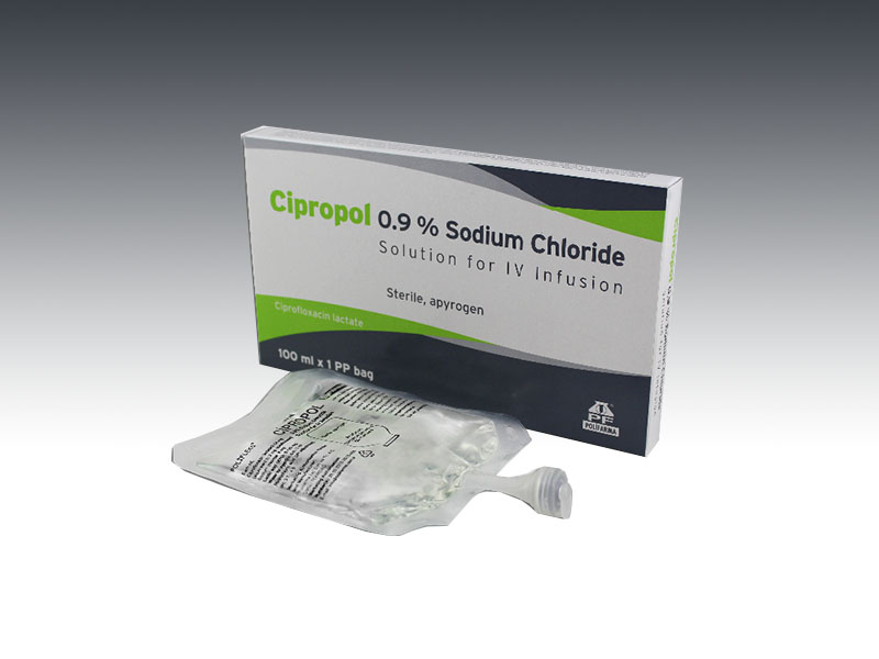 CİPROPOL %0.9 Sodyum Klorür IV infüzyon için çözelti 200 ml setsiz kutusunun resmi