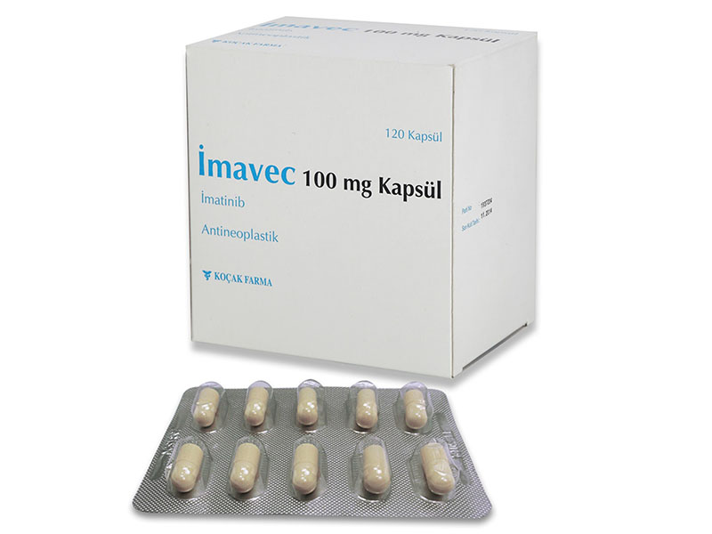 İMAVEC 100 mg 120 kapsül kutusunun resmi