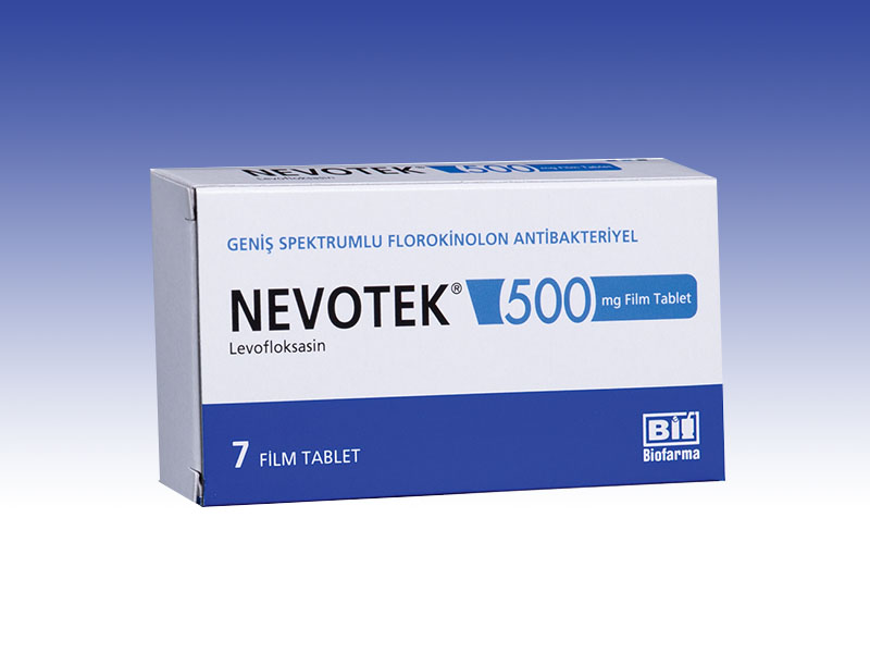 NEVOTEK 500 mg 7 film tablet kutusunun resmi