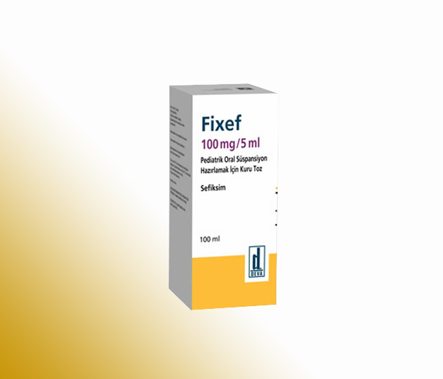 FIXEF 100 mg/5 ml pediatrik oral süspansiyon, 100 ml kutusunun resmi