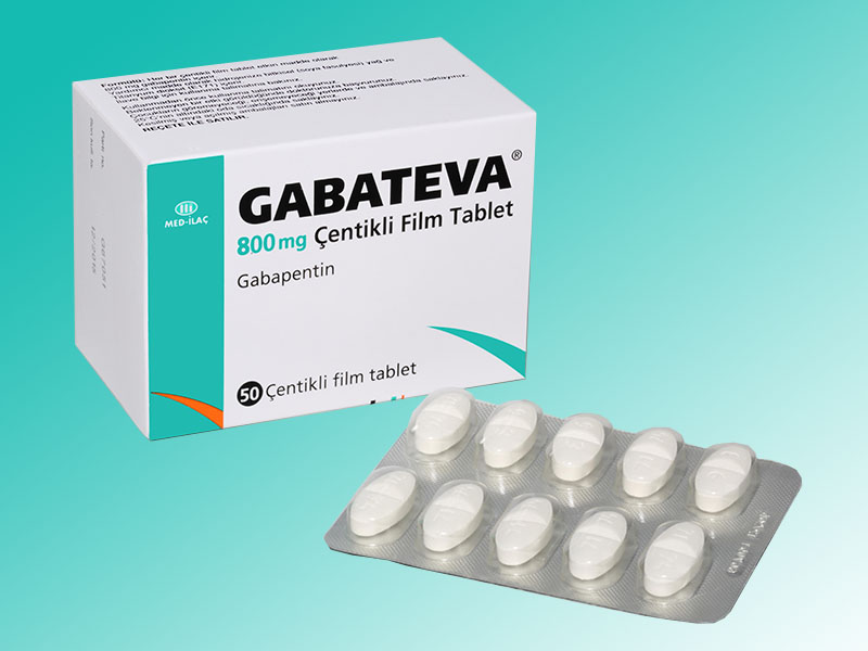 GABATEVA 800 mg 50 film tablet kutusunun resmi