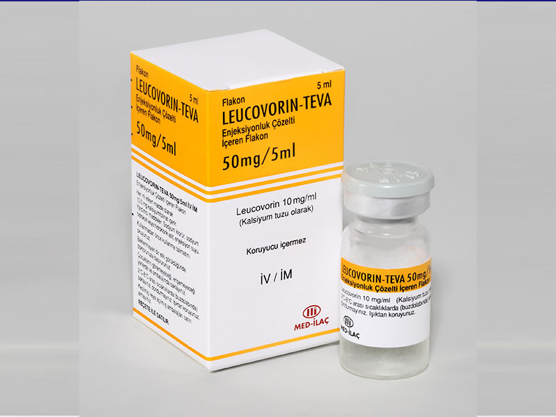 LEUCOVORIN-TEVA 50 mg/5 ml 1 flakon kutusunun resmi