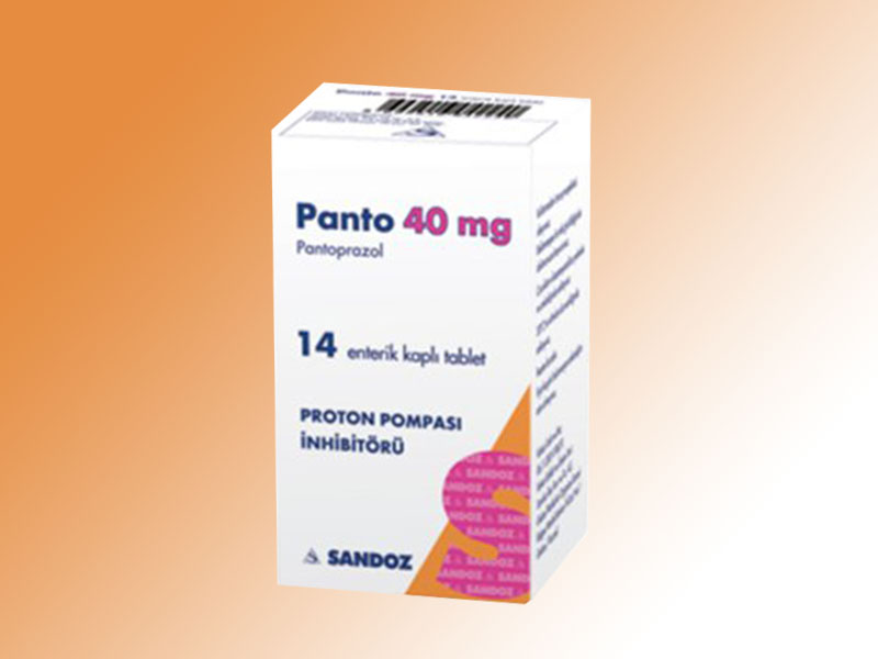 PANTO 40 mg 14 enterik kaplı tablet kutusunun resmi