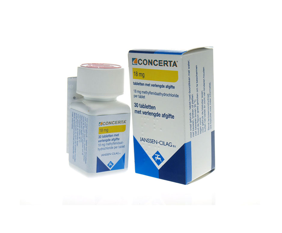 CONCERTA 18 mg 30 kontrollü salım tableti  kutusunun resmi