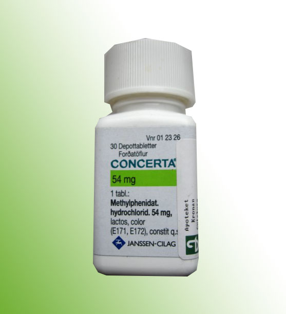 CONCERTA 54 mg 30 kontrollü salım tableti  kutusunun resmi