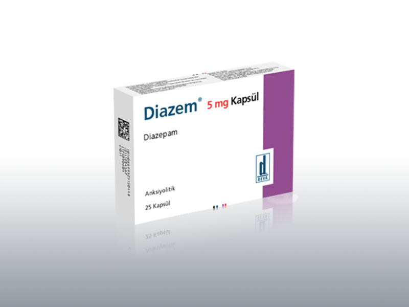 DIAZEM 5 mg 25 kapsül kutusunun resmi