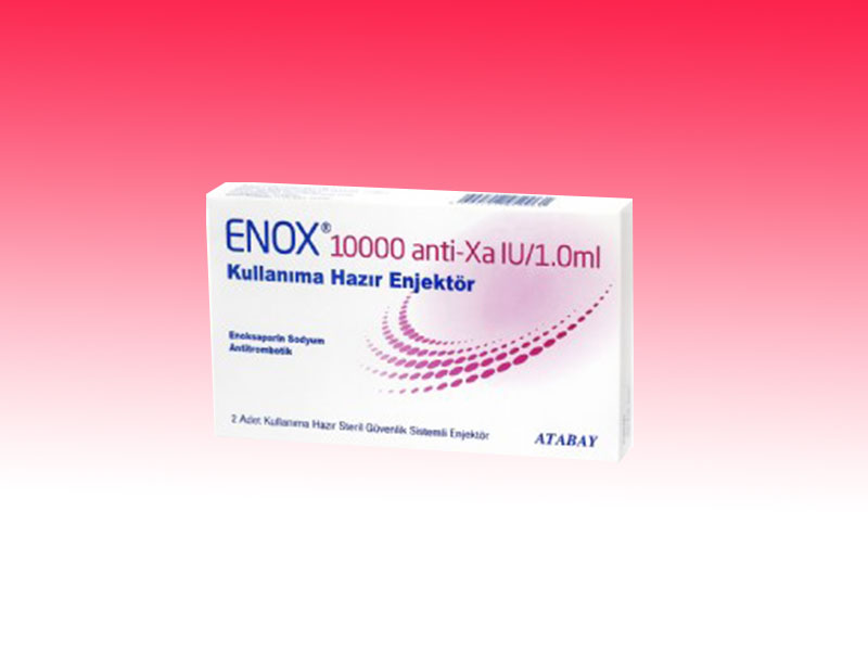 ENOX 10000 ANTI-XA IU/1 ml 2 kullanıma hazır enjektör kutusunun resmi