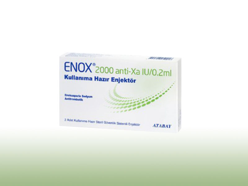 ENOX 2000 ANTI-XA IU/0.2 ml 2 kullanıma hazır enjektör kutusunun resmi