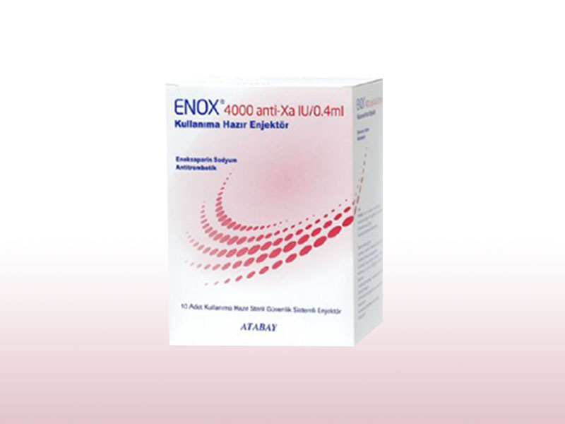 ENOX 4000 ANTI-XA IU/0.4 ml 10 kullanıma hazır enjektör kutusunun resmi