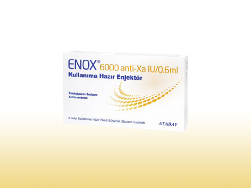 ENOX 6000 ANTI-XA IU/0.6 ml 2 kullanıma hazır enjektör  kutusunun resmi