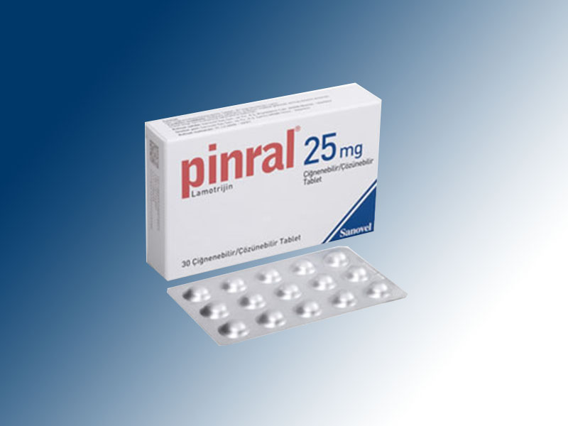 PINRAL 25 mg 30 çiğnenebilir/çözünebilir tablet kutusunun resmi.