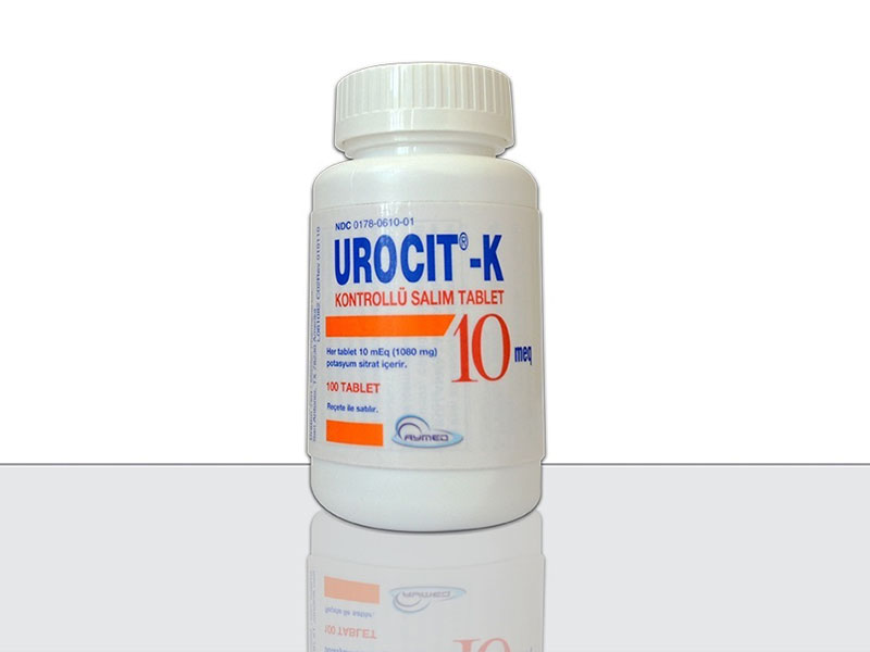 UROCIT-K(10 MEQ) 1080 mg 100 kontrollü salım tableti kutusunun resmi