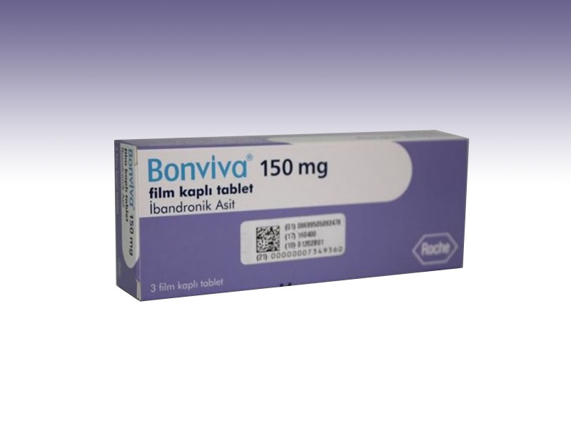 BONVIVA 150 mg film kaplı 3 tablet kutusunun resmi