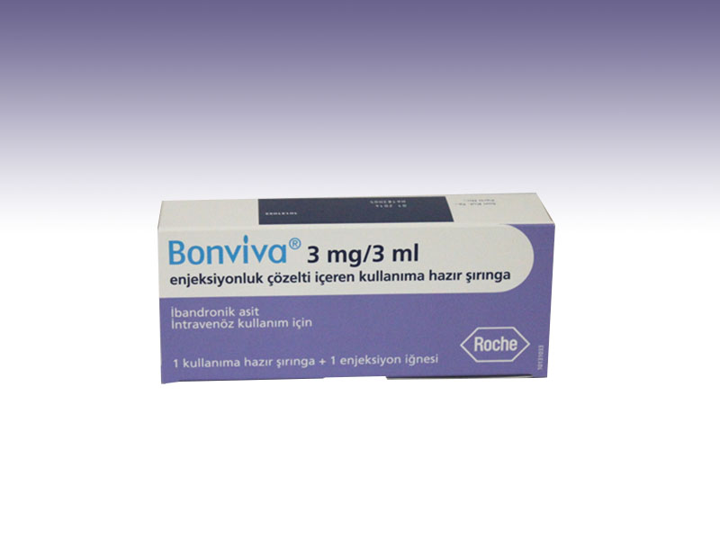 BONVIVA ROCHE 3 mg/3 ml enjeksiyonluk çözelti içeren kullanıma hazır şırınga kutusunun resmi