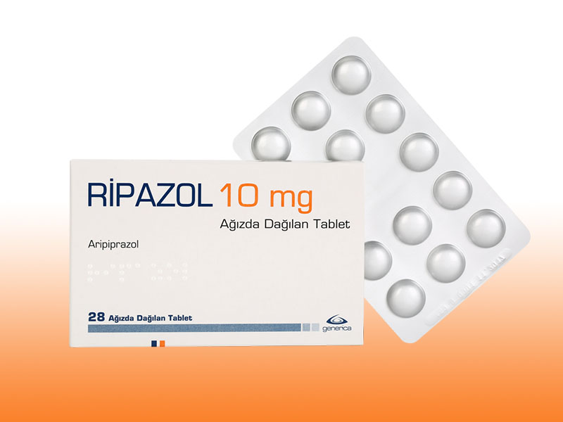RIPAZOL 10 mg 28 ağızda dağılan tablet kutusunun resmi