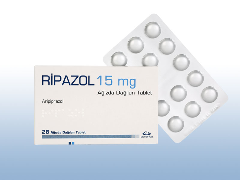 RIPAZOL 15 mg ağızda dağılan 28 tablet kutusunun resmi