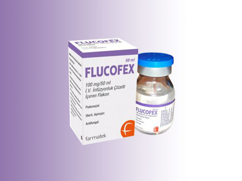 FLUCOFEX 100 mg/50 ml IV infüzyonluk çözelti içeren flakon kutusunun resmi