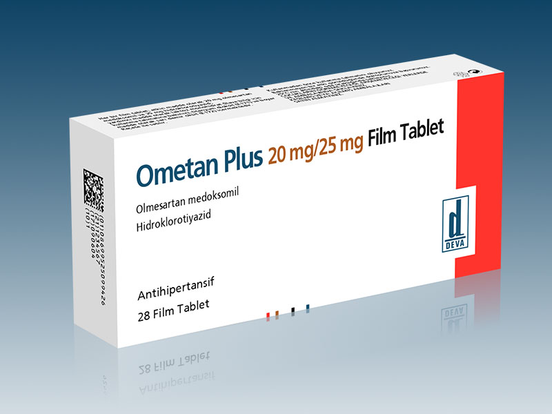 OMETAN PLUS 20 mg/25 mg 28 film kaplı tablet kutusunun resmi