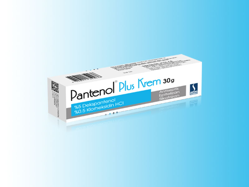 PANTENOL PLUS %5 + %0,5 KREM, 30 G kutusunun resmi